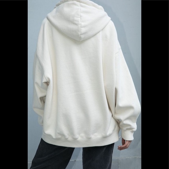 Brandy Melville beige cream Christy hoodie - Picture 3 of 5
